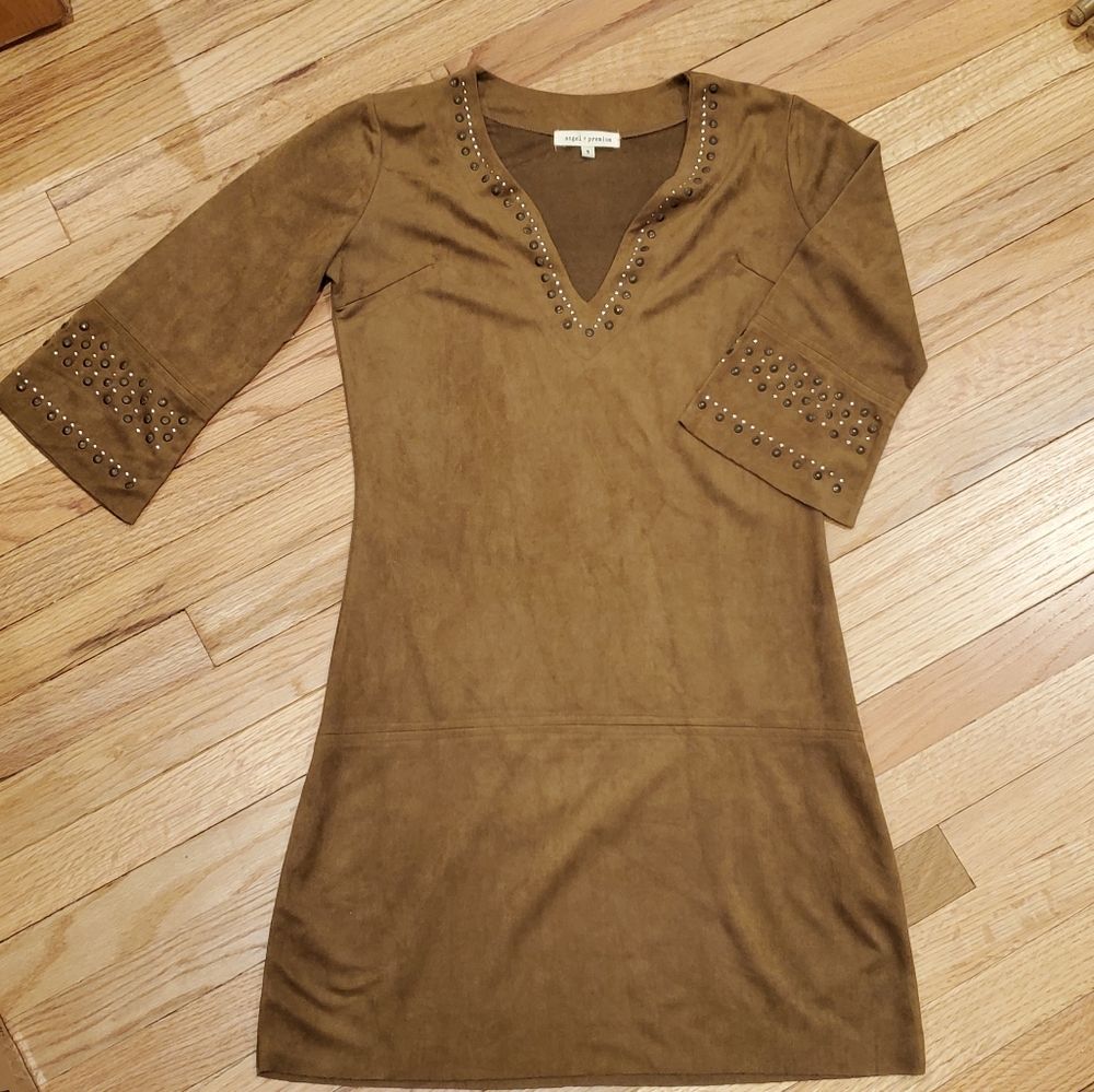 Angel + Premium Faux Suede Mini Dress